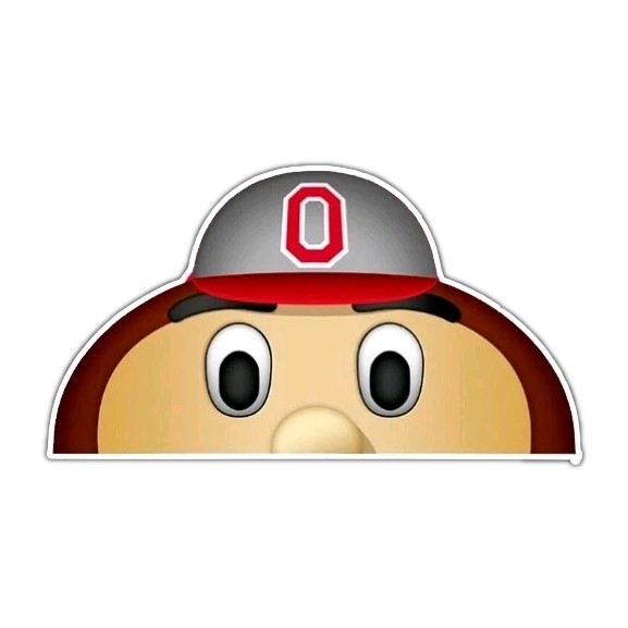 Ohio State Buckeyes Sticker Brutus NCAA Football Die Cut Laminated