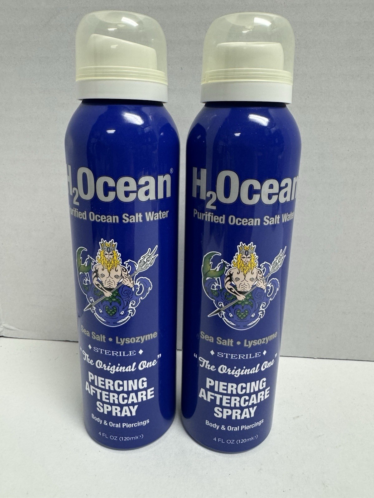 2 Pack H2Ocean Piercing Aftercare Spray 4oz Body & Oral Piercings