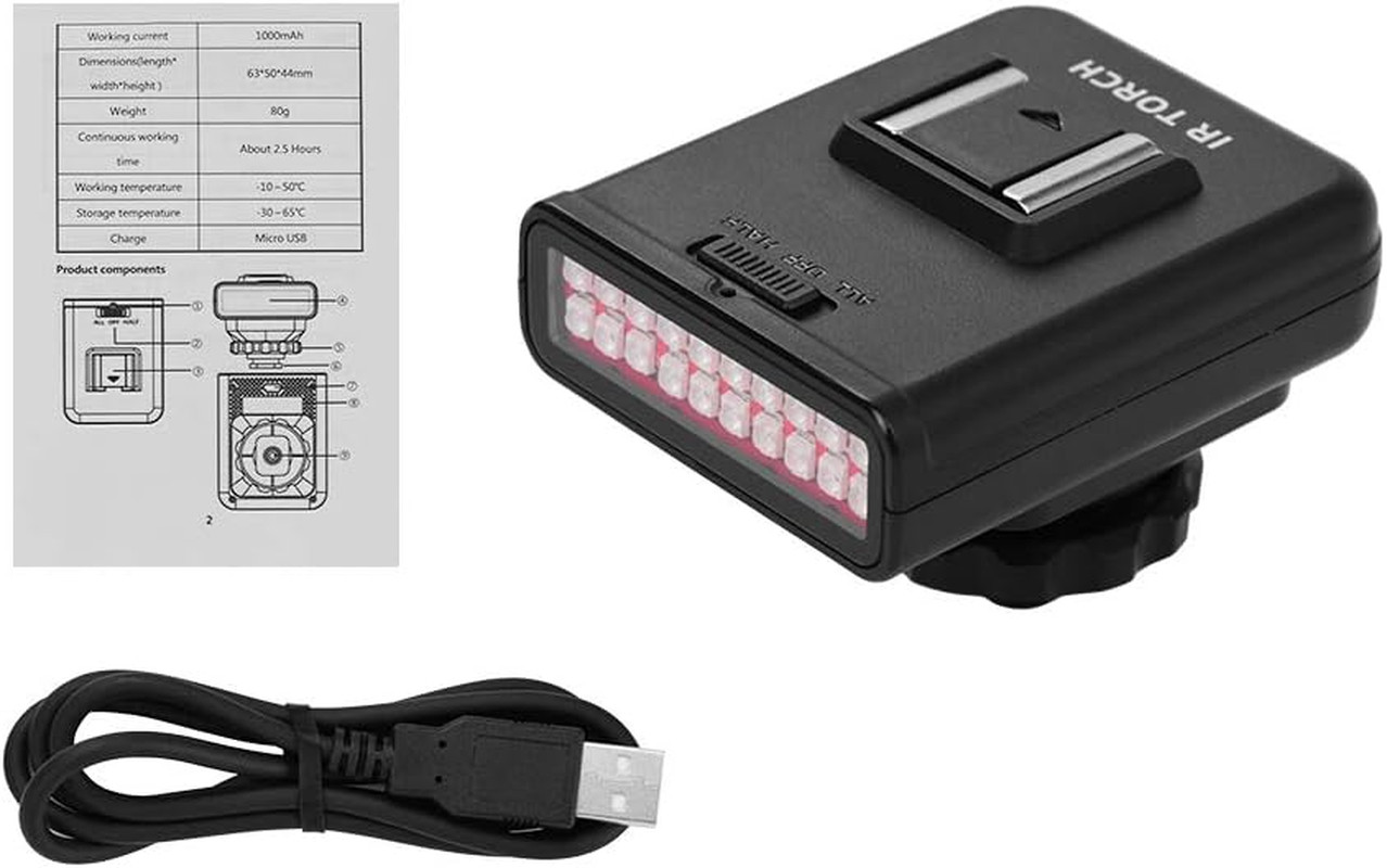 LN-3 Studio Irlight LED Light USB Rechargeable Infrared Night Vision Infrared Il