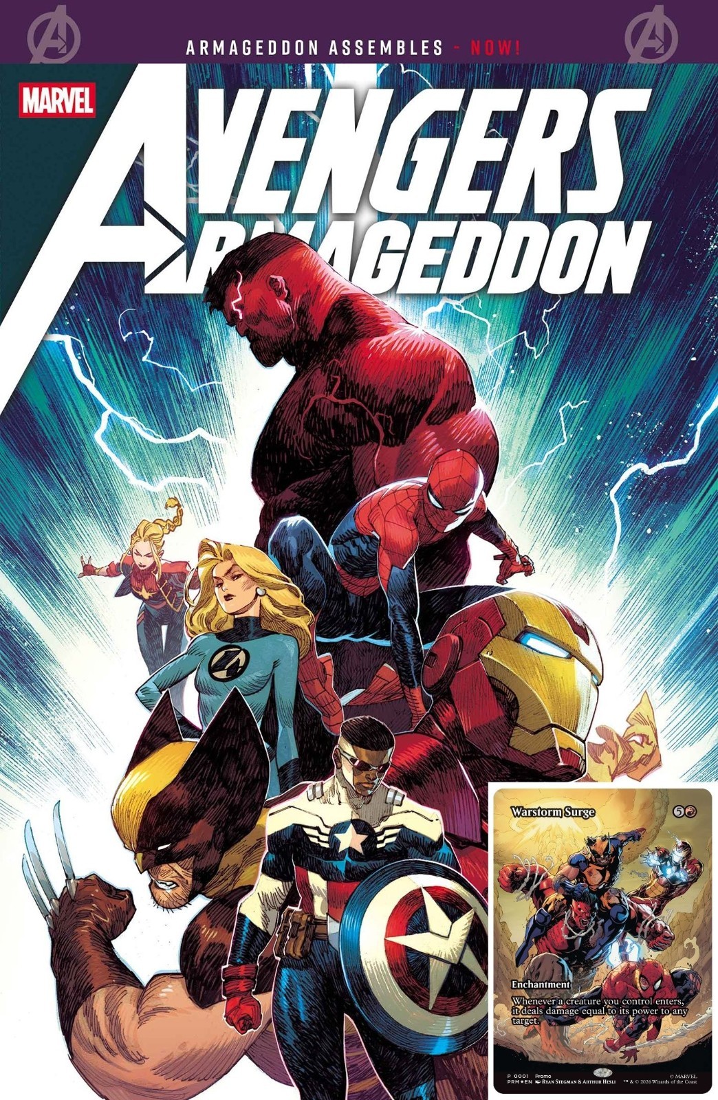Avengers: Armageddon #1 Main Cover Magic: The Gathering Card PRESALE 6/10/26