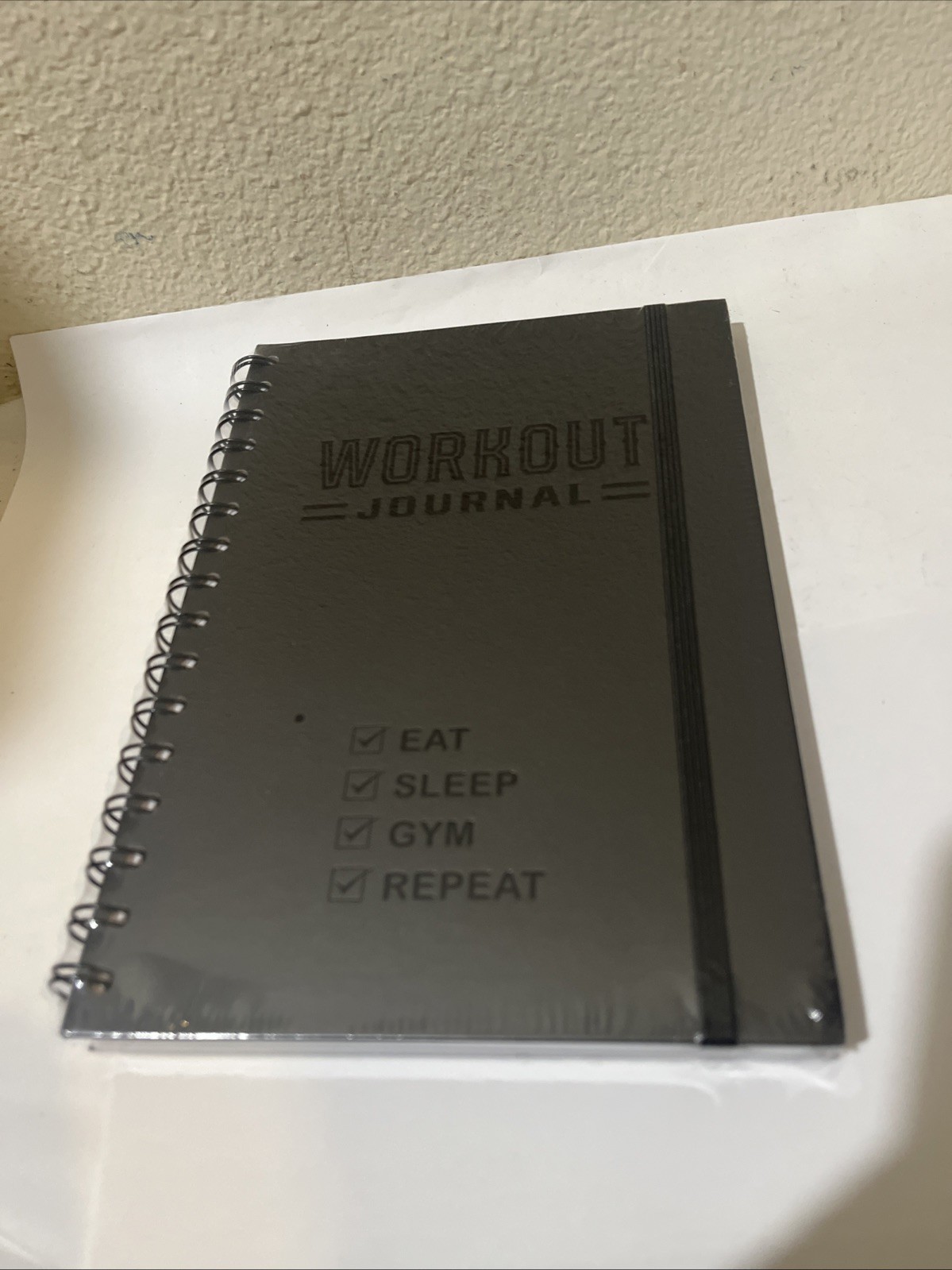 Hardcover Fitness Journal Workout Planner for Men & Women - Pack of 1, Black New