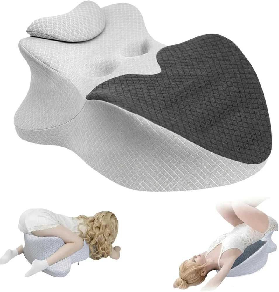 Intimacy Support Pillow for Couples, 27° Ergonomic Memory Foam Position Cushion,