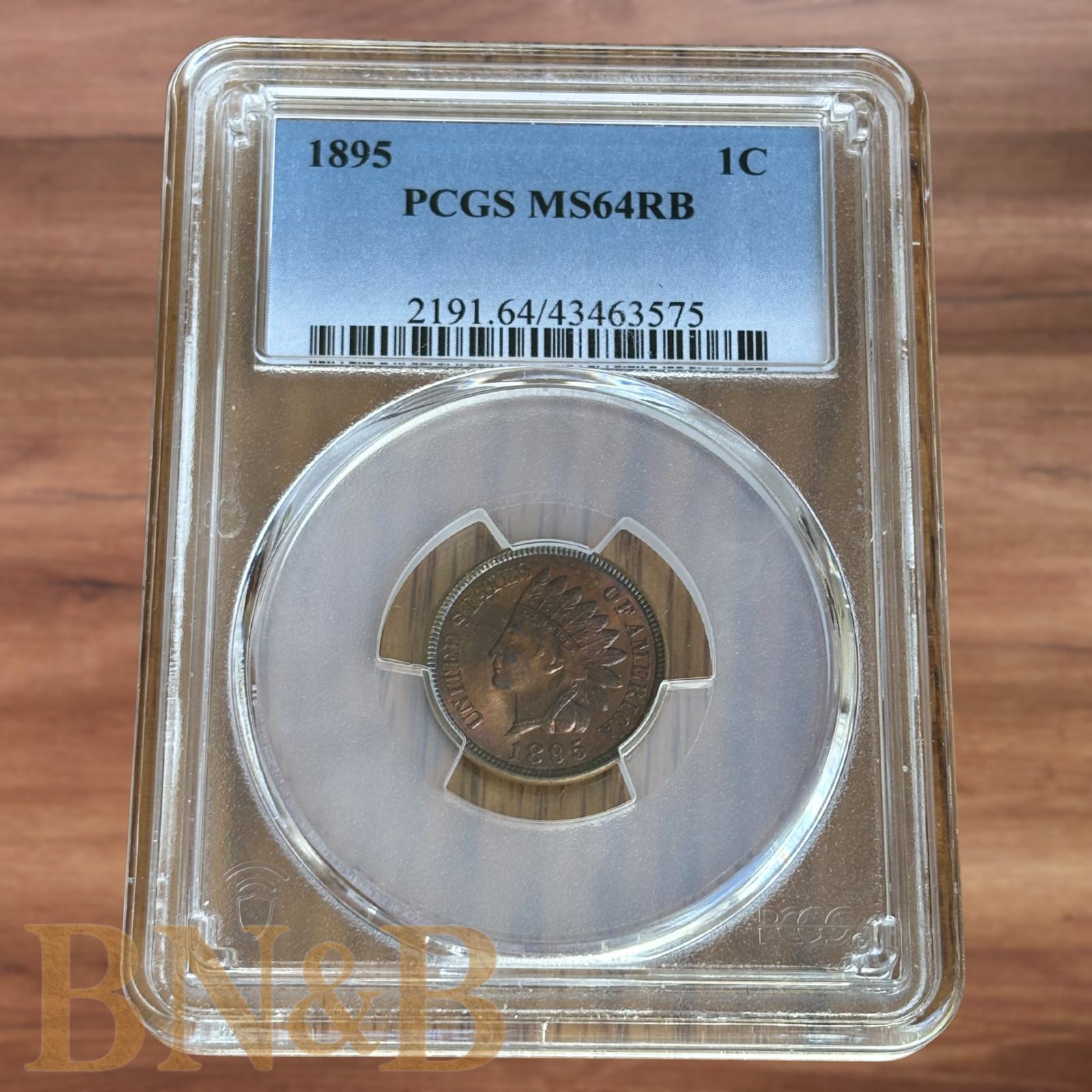 1895 Indian Head Penny PCGS MS64RB