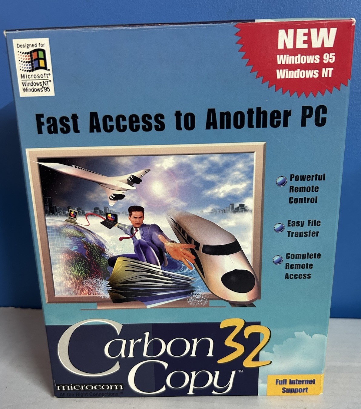1996 Microcom Carbon Copy 32 Windows 95 NT Fast Access To Another PC - NEW!