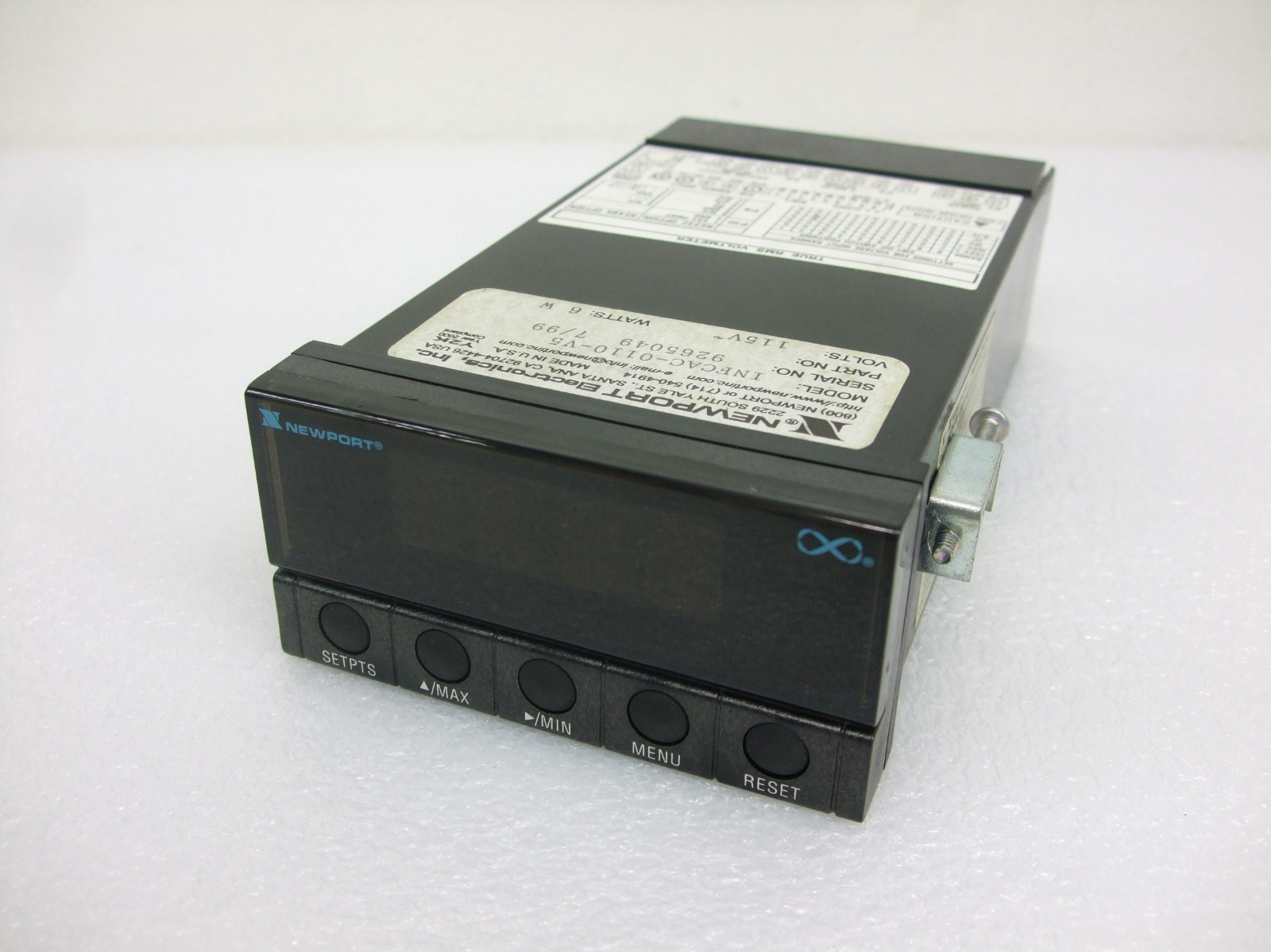 NEWPORT INFCAC-0110-V5 AC TRUE RMS VOLTAGE METER VOLTMETER