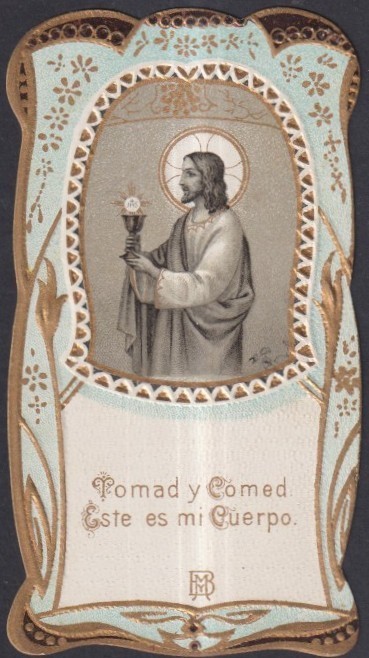 Holy card antique de Jesus santino image pieuses estampa