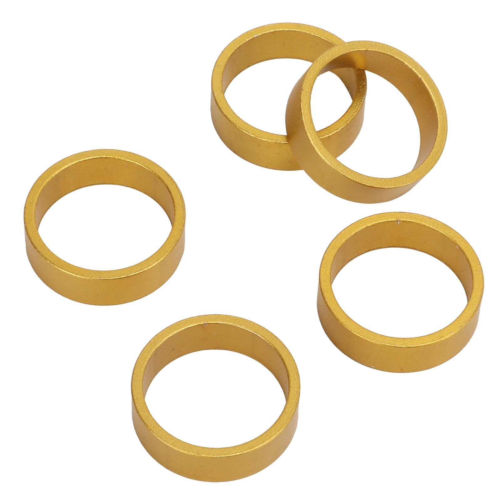 5pcs 10mm Bicycle Headset Spacer Aluminum Fork Stem Gold