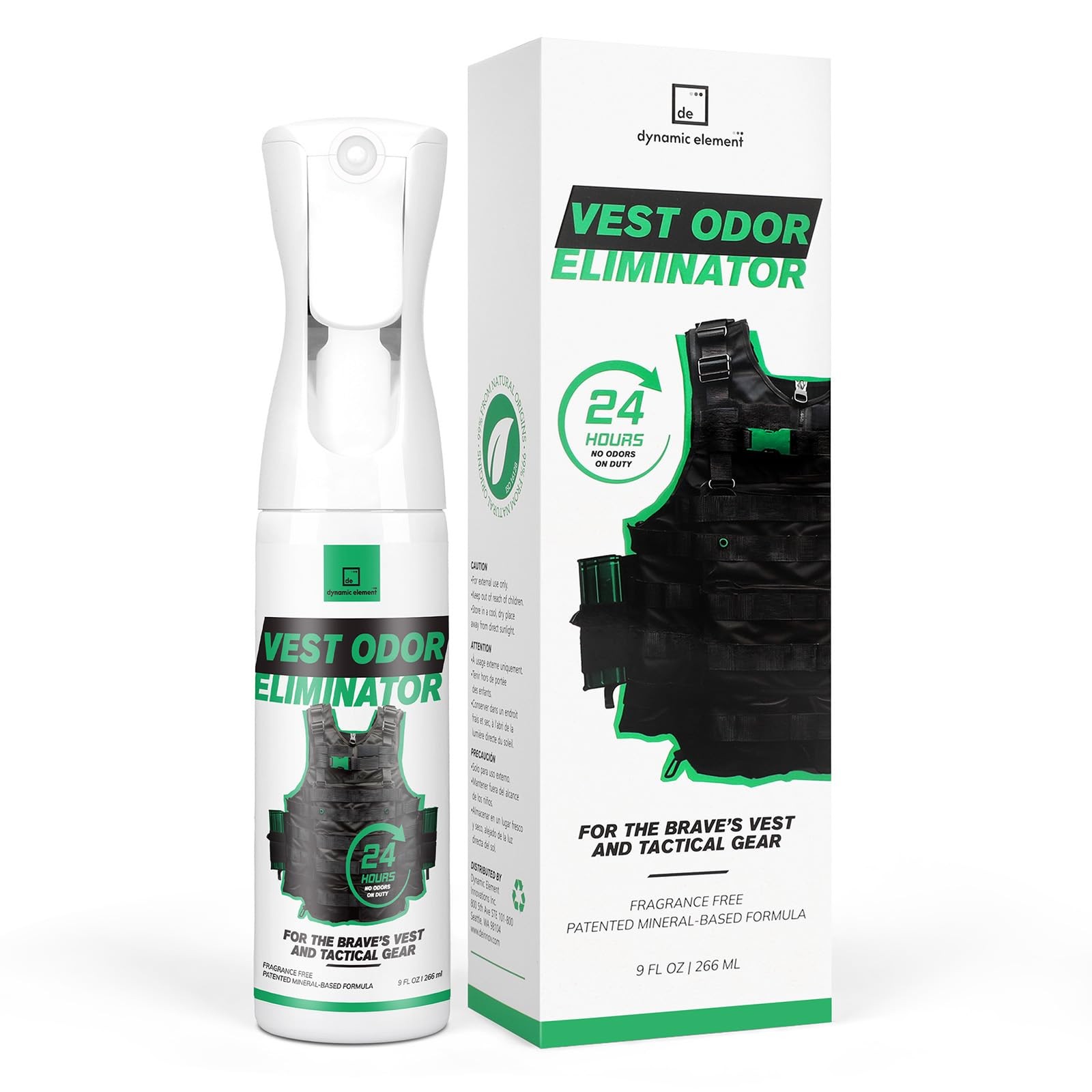Dynamic Element Vest Odor Eliminator Spray Unscented 9 Fl Oz for Vests