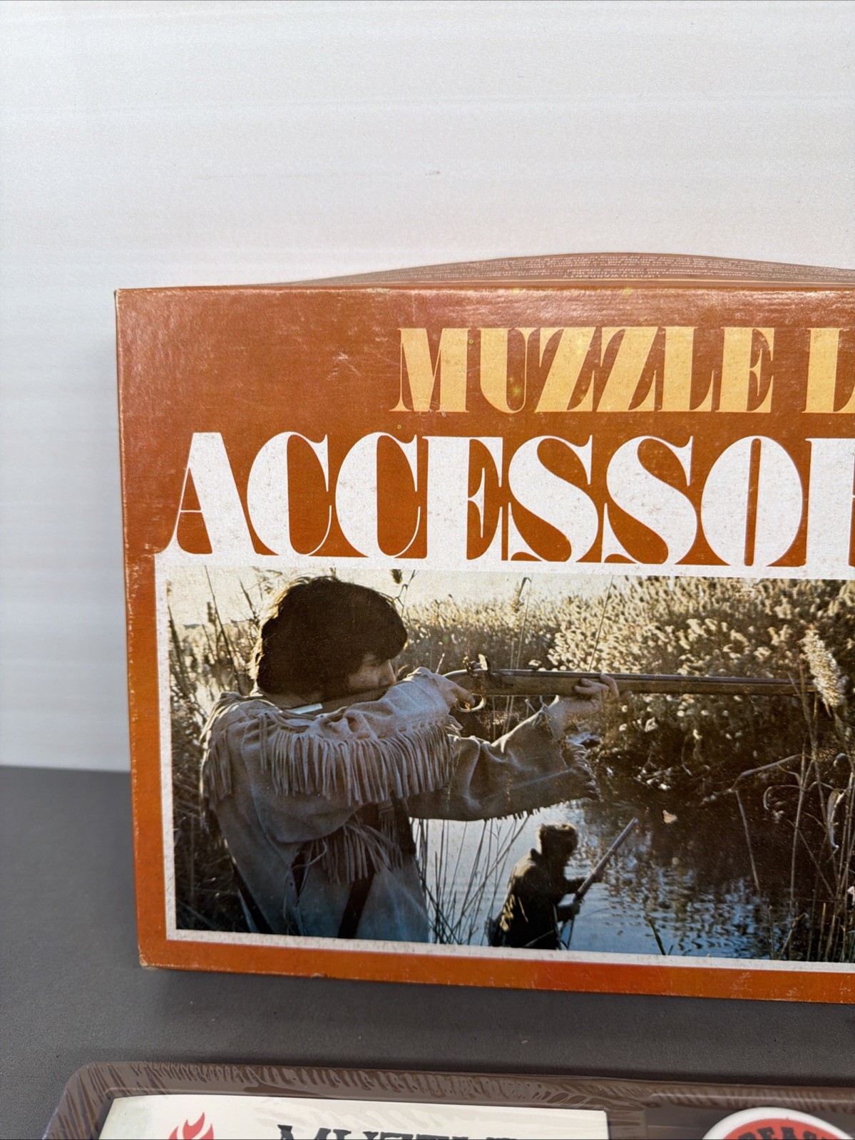Vintage Sealed H&A Muzzle Loading Accessory Kit W/ Embossed Gun Power Flask Ms4