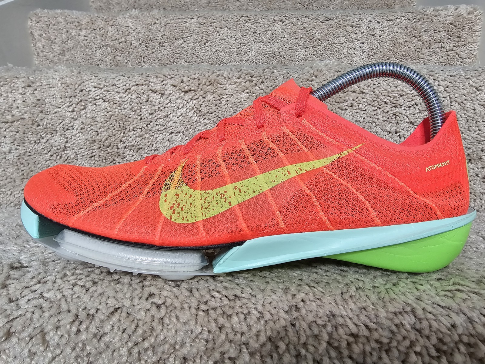 Nike Air Zoom Victory 2 Track Field Spikes Bright Crimson Lime FD8411-600 Sz 6