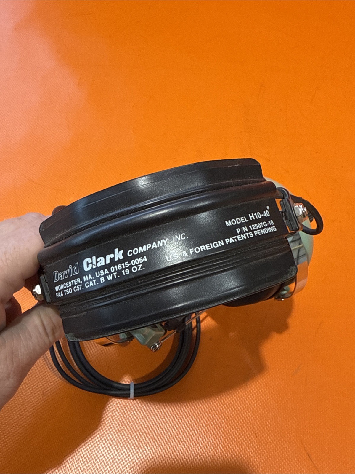 David Clark Model H10-40 Aviation Headset with M4 Microphone perfect condition