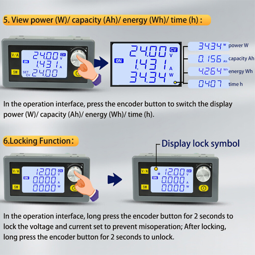 XY6015L 15A 900W DC6-70V Power Supply CNC DC Voltage Regulator Step down Module