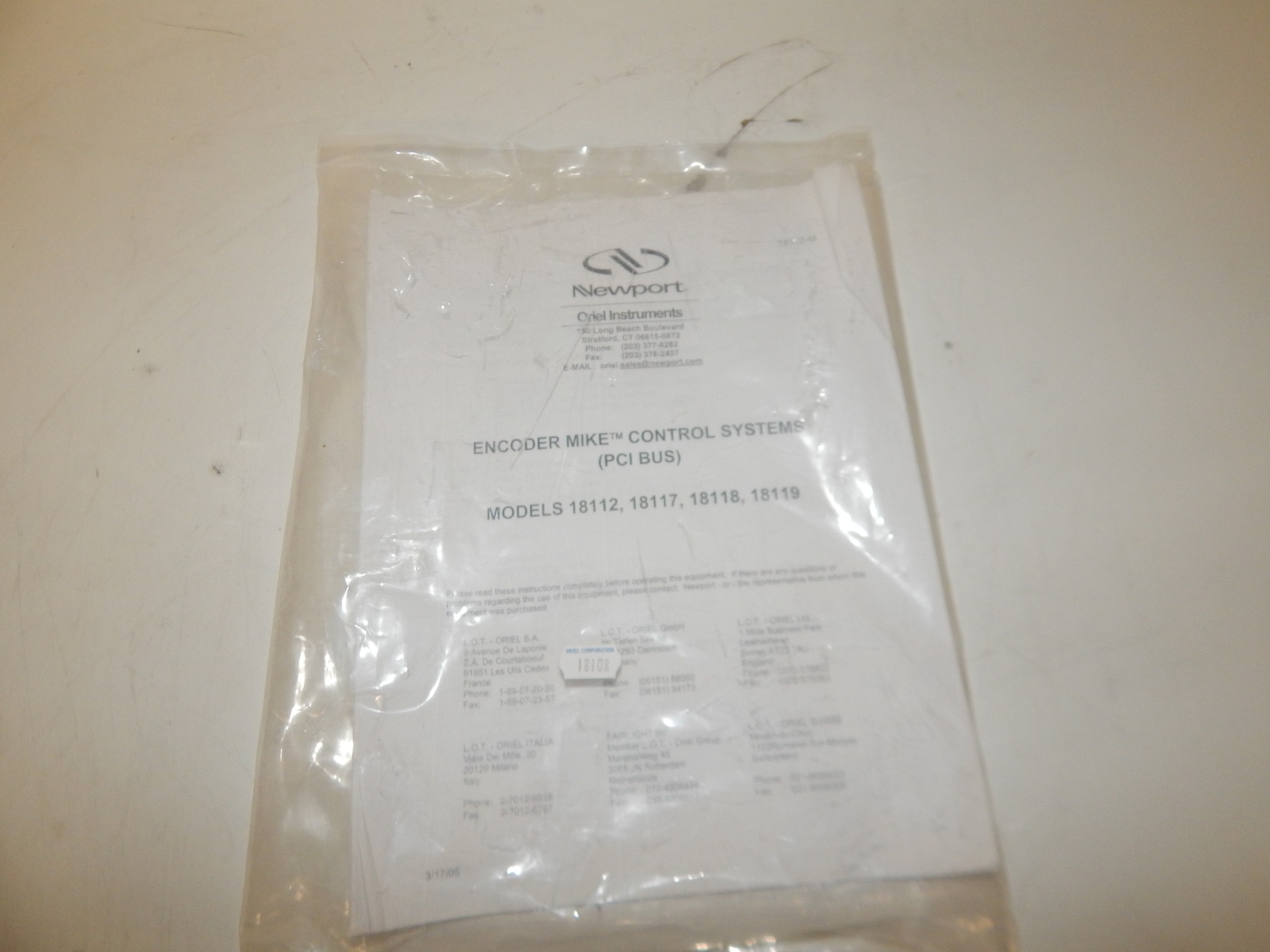 NEWPORT ENCODER MIKE AMPLIFIER MODEL 18108 - NEW (PSM69)