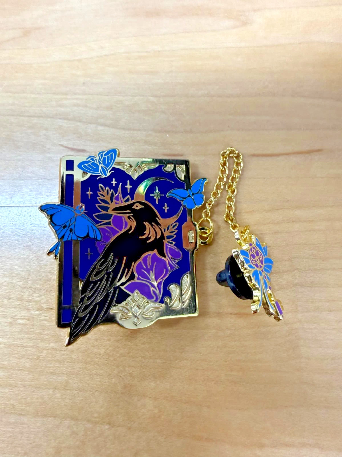 Owlcrate The Raven by Edgar Allan Poe inspired Bookish Metal Pin