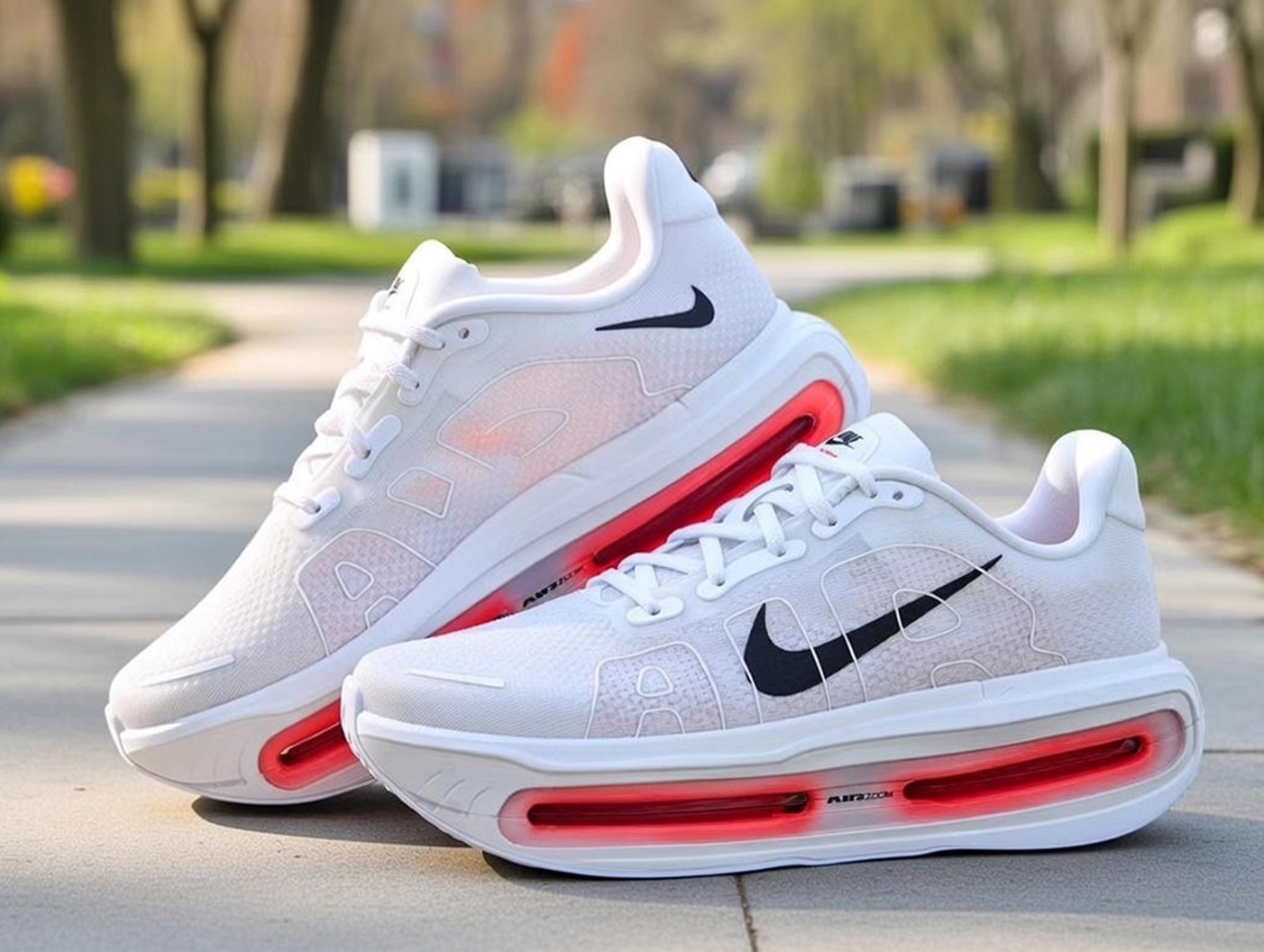 Men’s US7-13 Nike Vomero Premium 'White Bright Crimson' Shoes Running Road