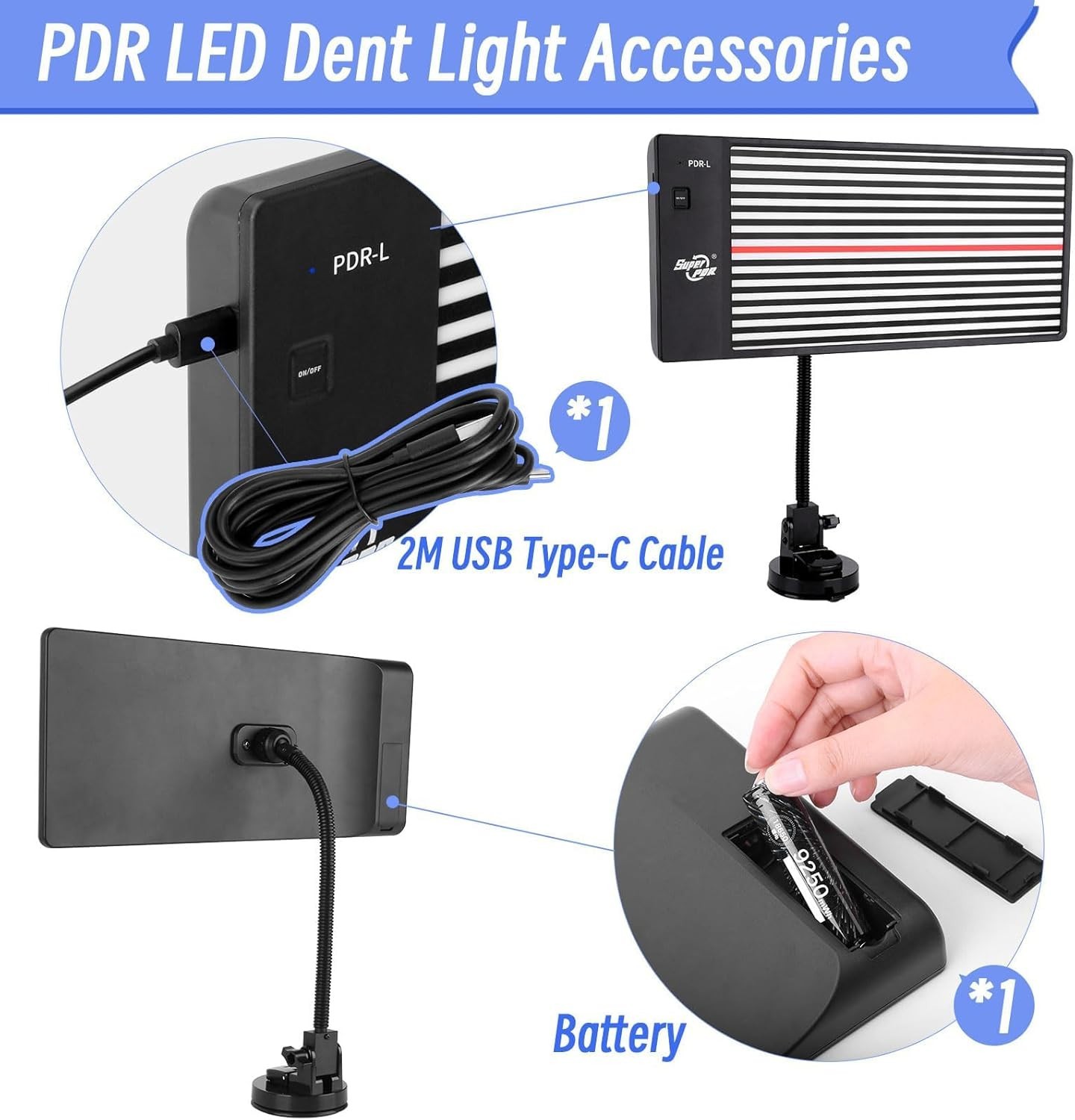 Professional PDR Light Board - USB & Battery Powered for Ultimate Dent Repair