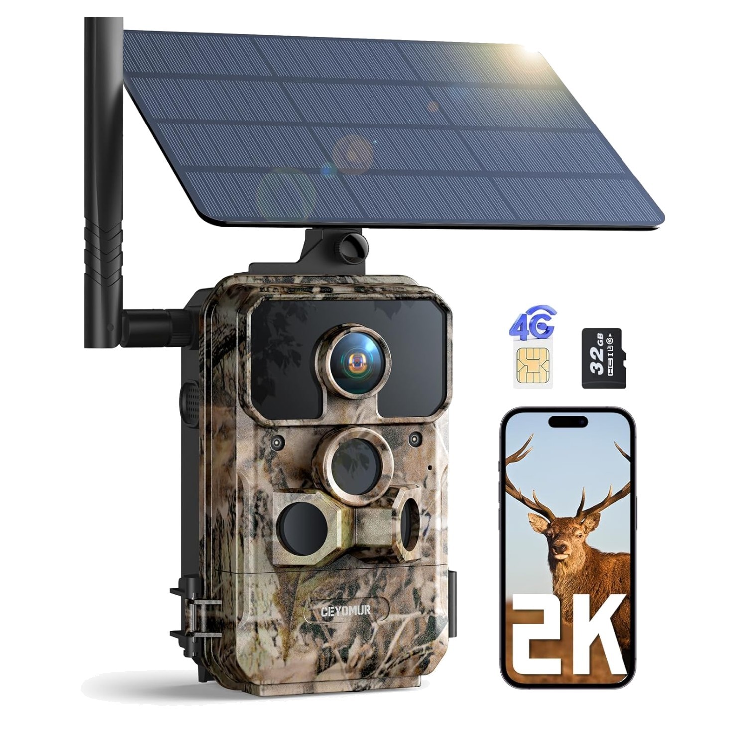 2K HD Game Camera with 4G Connectivity & App Control for Wildlife Monitoring