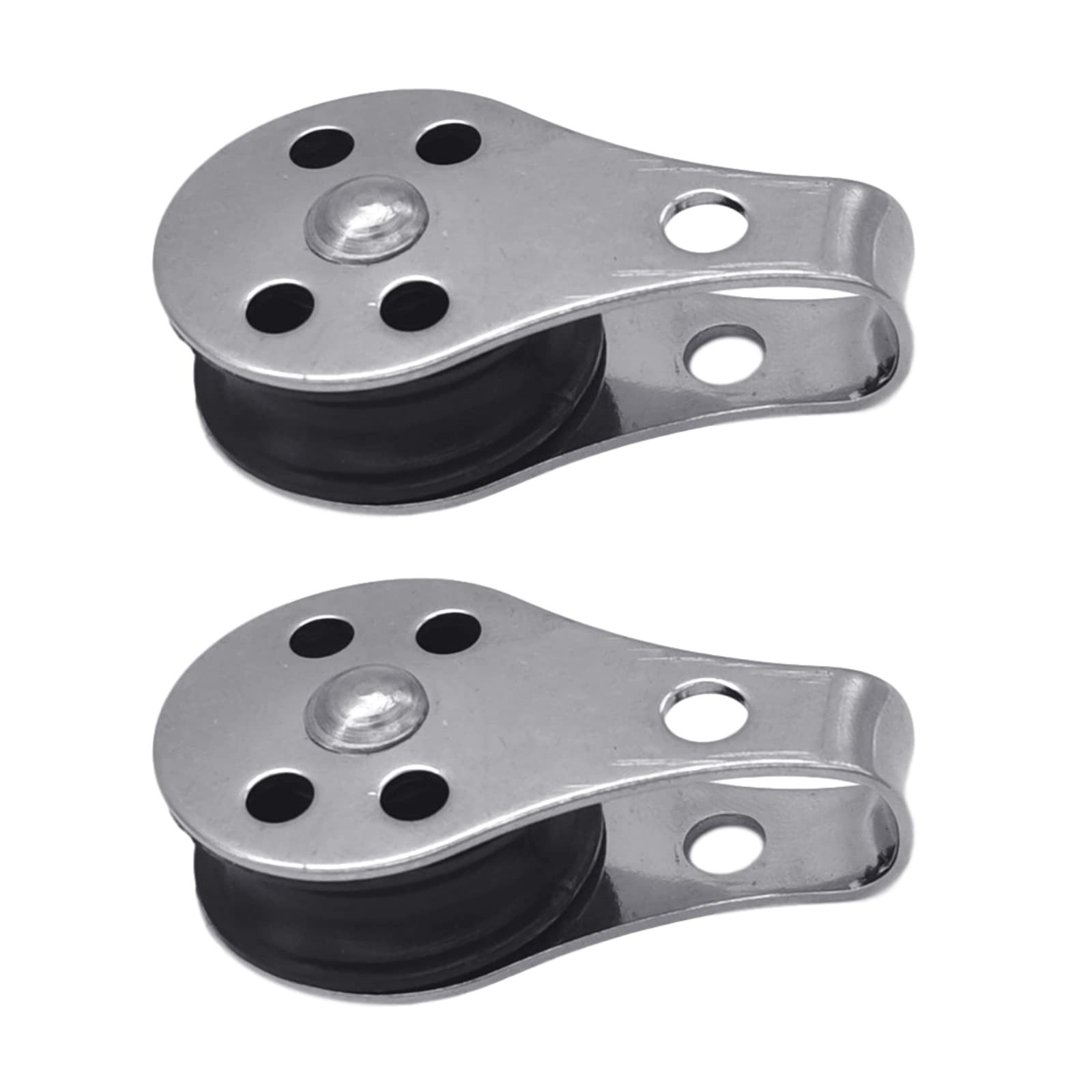Pulley 2Pcs 316 Stainless Steel Single Pulley Heavy Duty Cable Wire Rope Roll...