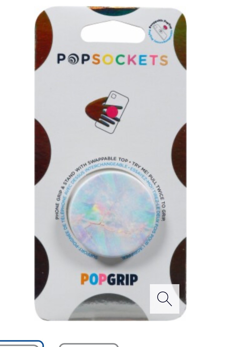 New PopSockets PopGrip Opal White iridescent Phone Grip & Stand