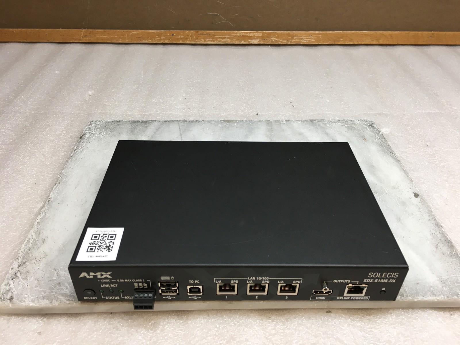 AMX SOLECIS SDX-510M-DX FG1010-315 Digital Switcher PWR Adapter Not incl.