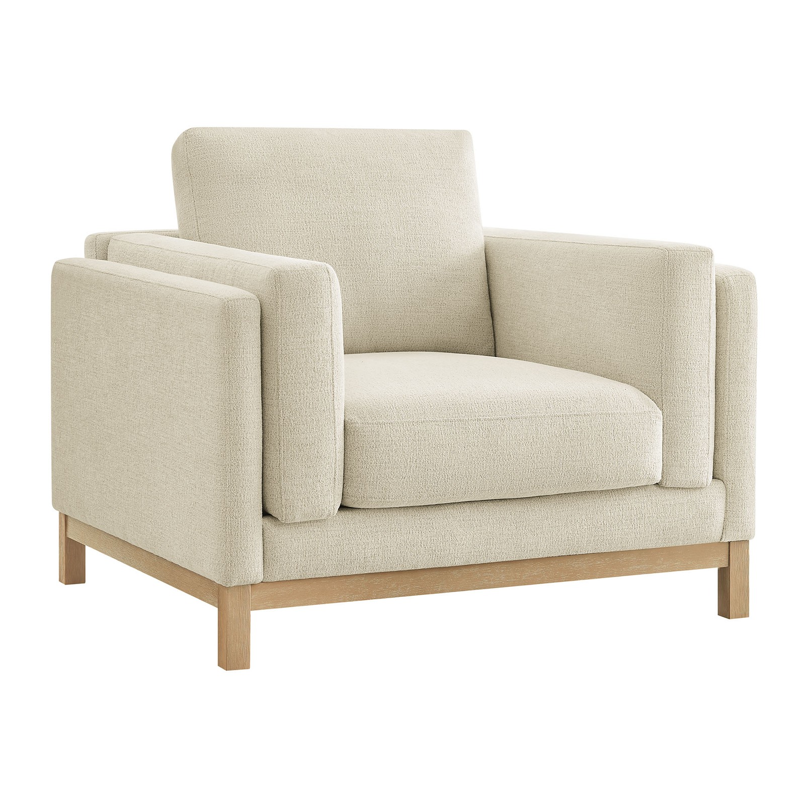 Roscoe Fabric Armchair in Ivory
