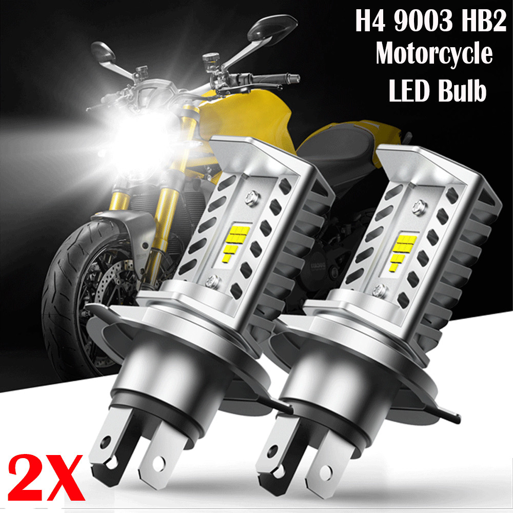 2X AUXITO H4 HB2 9003 LED Bulb Hi/Lo Beam White High Power Motorcycle Headlight