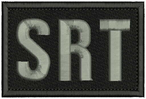 SRT EMBROIDERY PATCH 2 1/2X4'' VELCR@ ON BACK