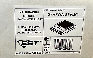EST Speaker Amber Strobe White Wall Mount G4HFWA-S7VMC New in Box