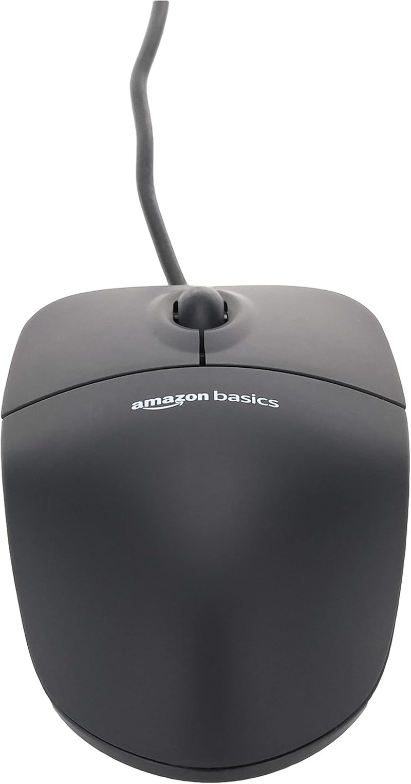 3-Button USB Wired Mouse with Scrolling and Tracking - Standard, Black