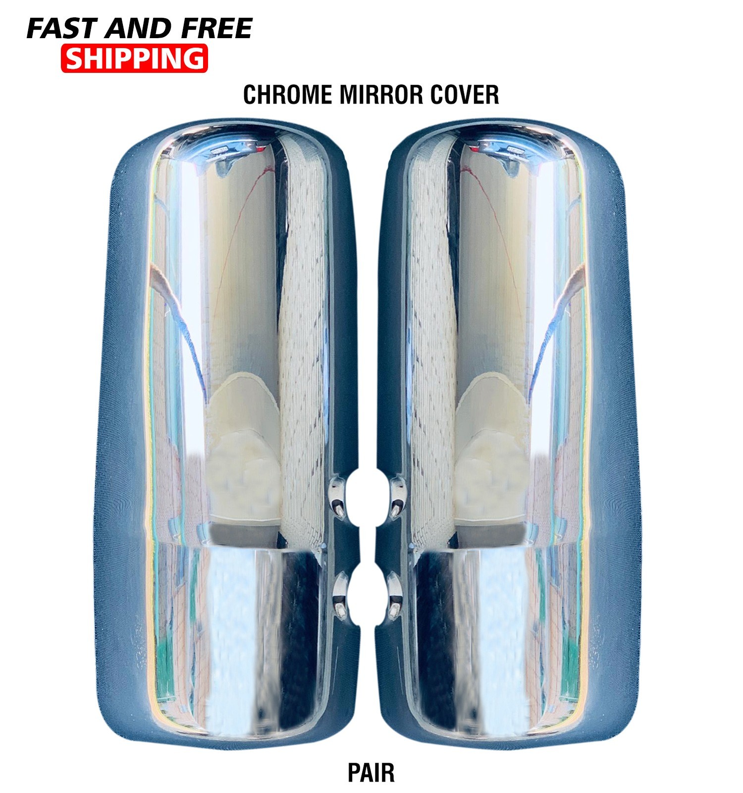Chrome Mirror Cover Left Right Pair 2013 2018 For Kenworth Truck T680 T880