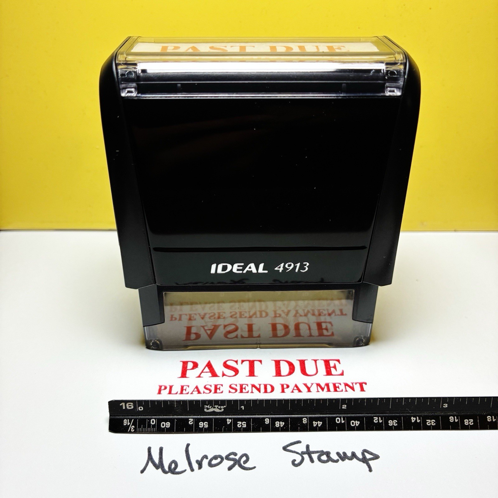 Past Due Please Send Payment Rubber Stamp Red Ink Ideal 4913