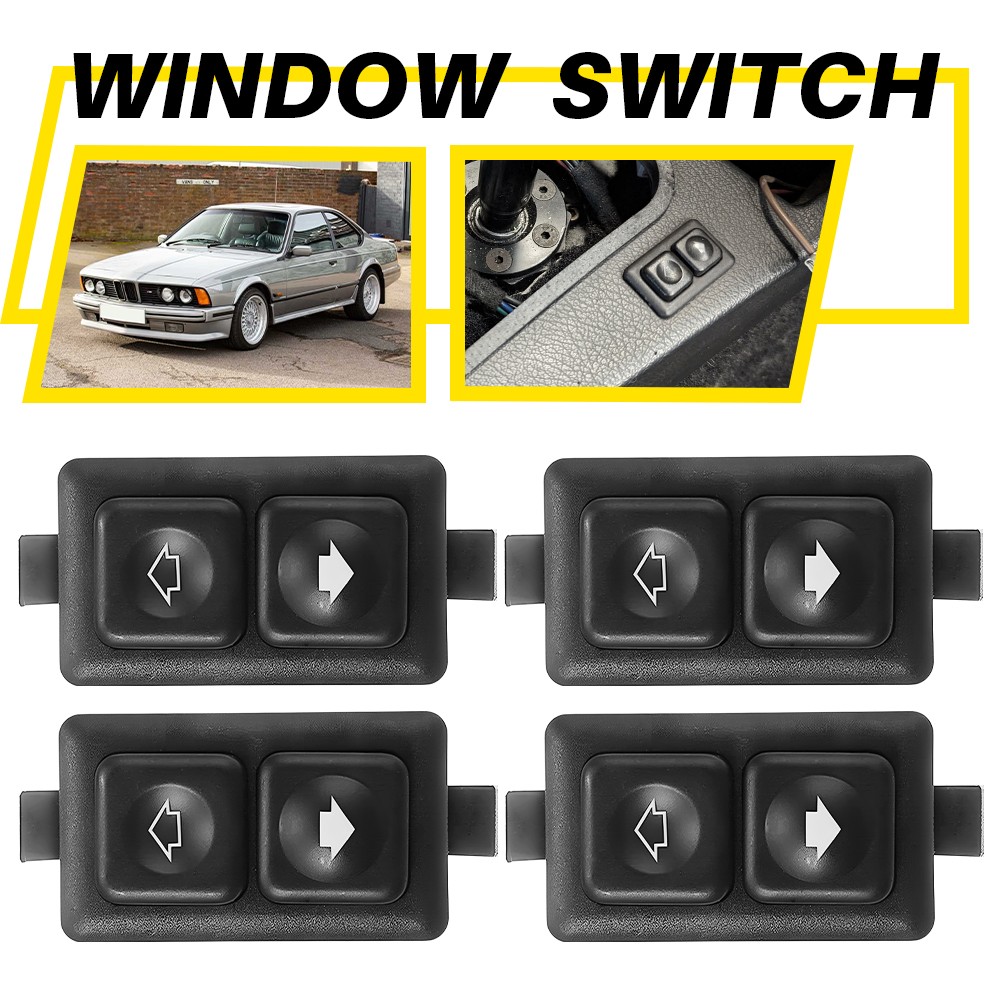 4pc Illuminated Electric Power Window Switch For BMW E23 E24 E28 E30 61311381205