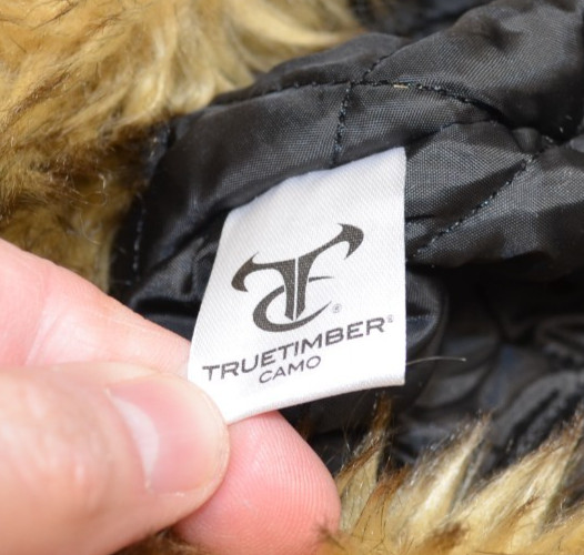 TrueTimber Trappers Hat Camo Faux Fur Ear Flaps One Size Cap Orange