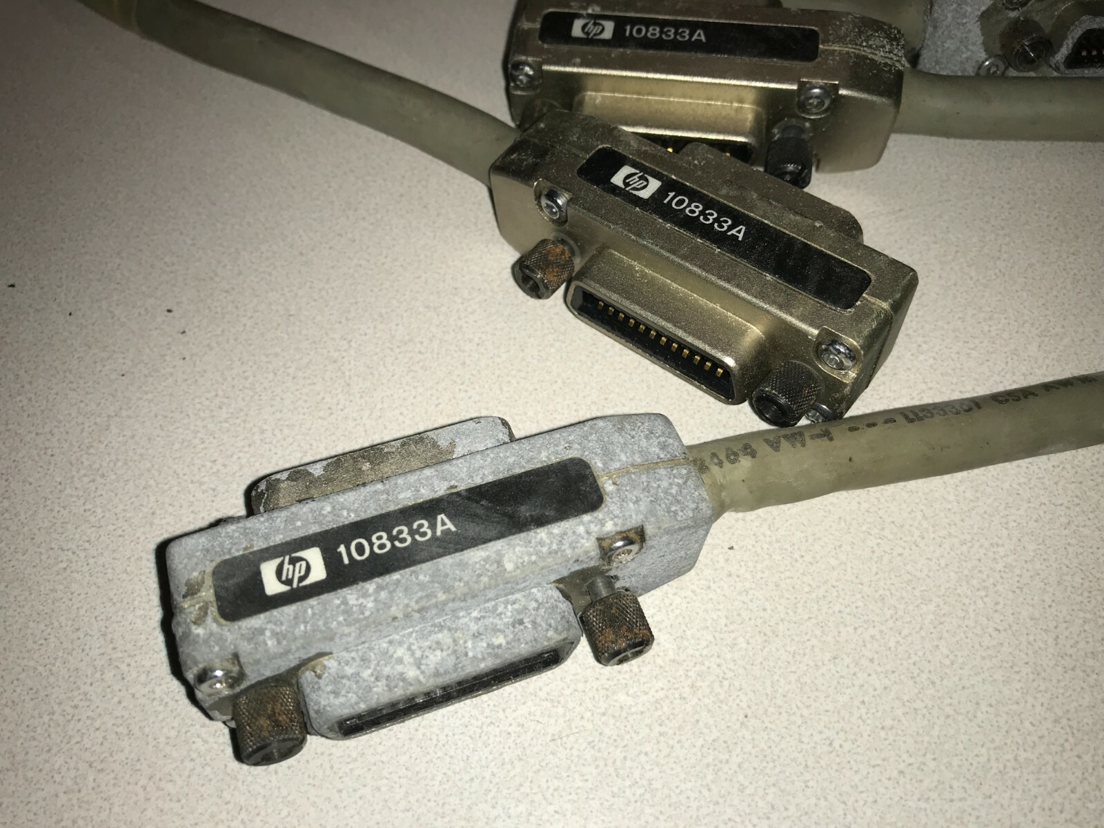 (2) HP 10833A GPIB Cable 8120-3445 1 Meter - Hewlett Packard