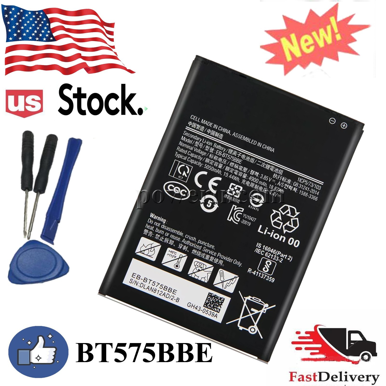 Battery For SAMSUNG EB-BT575BBE,Galaxy Tab Active 3, Galaxy Tab Active 3 8.0