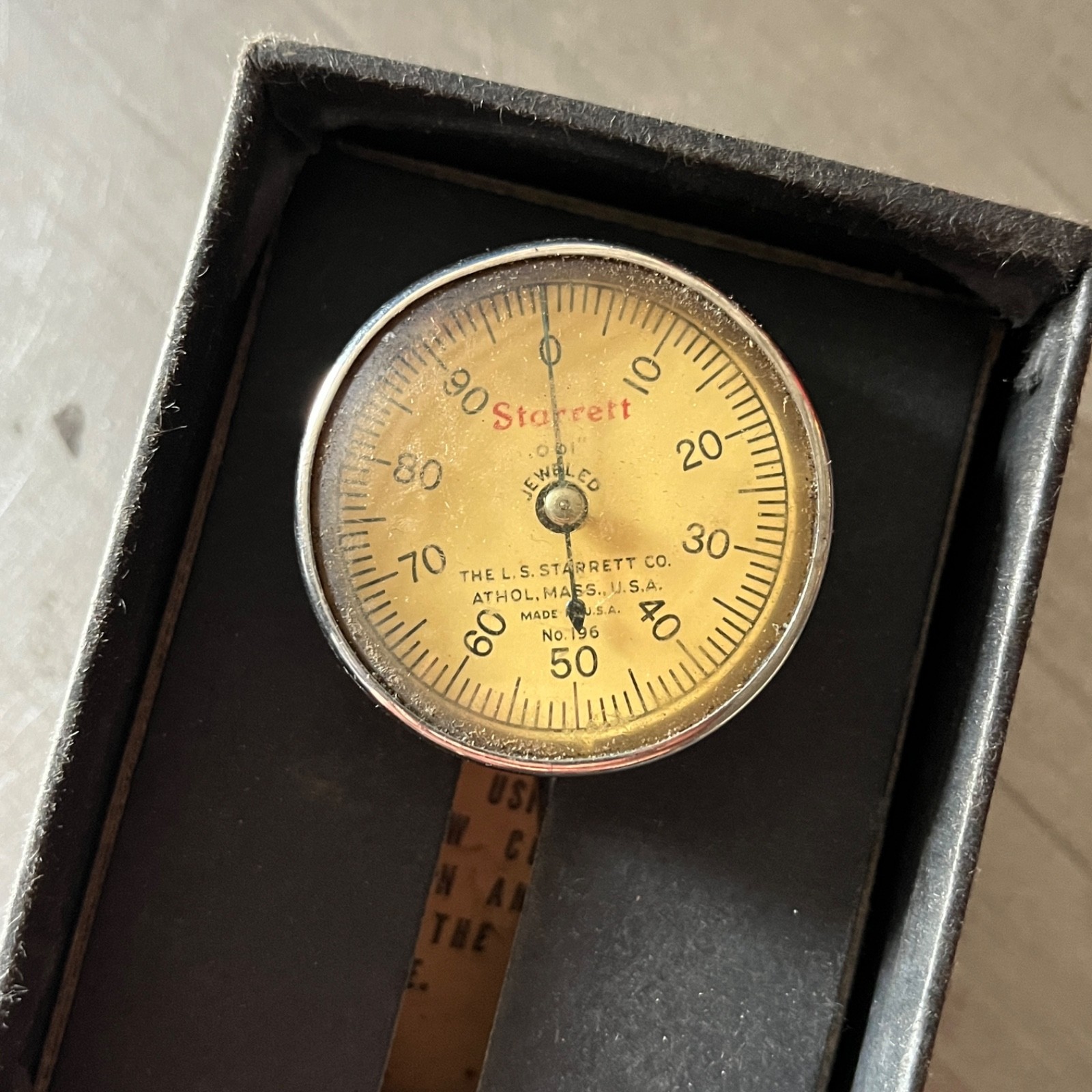 Starrett 196B Dial Test Indicator In Original Box