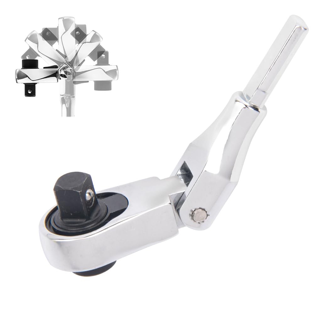 2 in 1 Flex Head Ratchet Wrench for Leatherman Accessories,1/4 Inch Mini Bits...