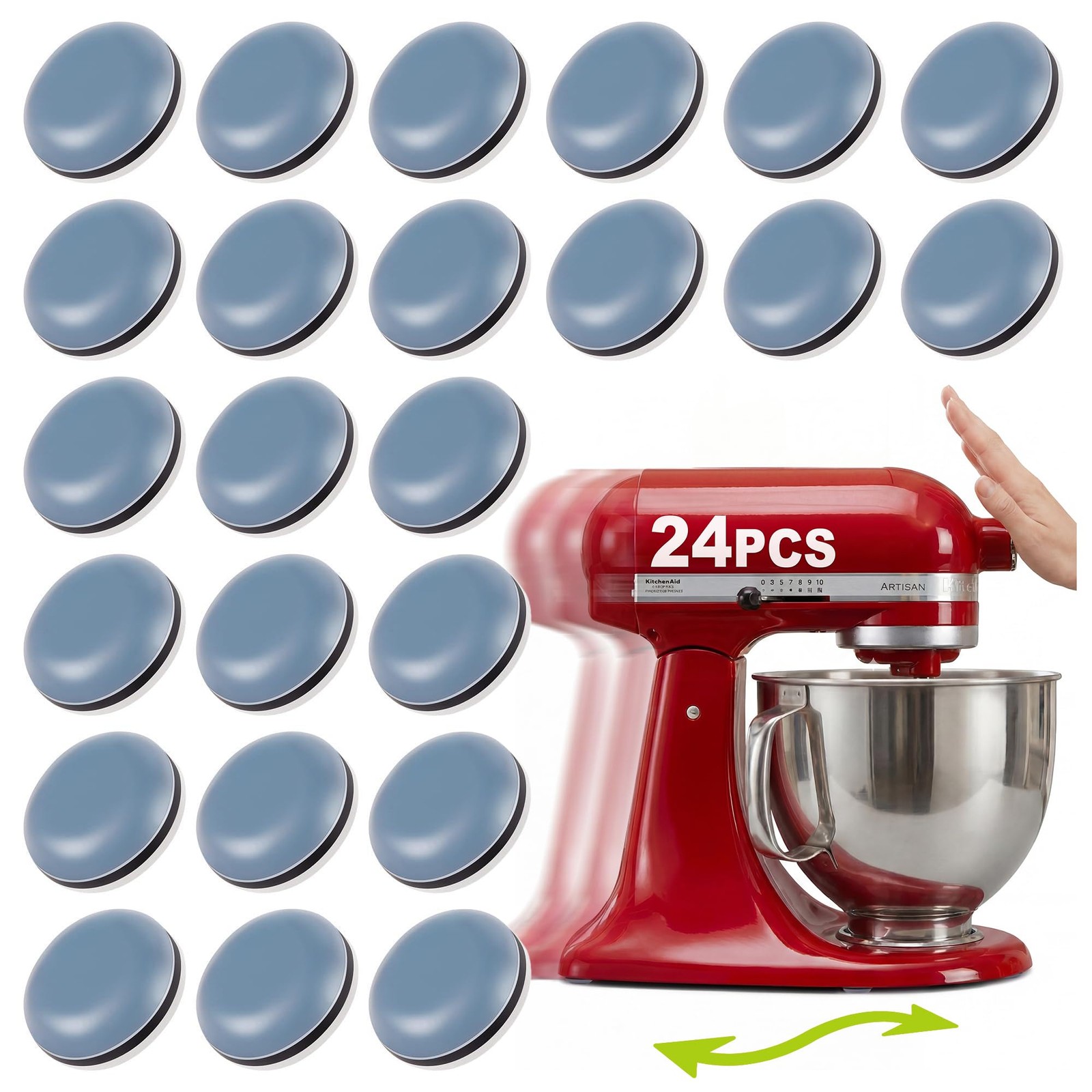 24 PCS Appliance Sliders Kitchen Self Adhesive Small Moving Space Saving Mixer