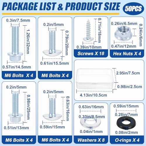CRF50 Plastic Fairing Tank Mount Bolt Kit for compatible with XR50 CRF50 SDG
