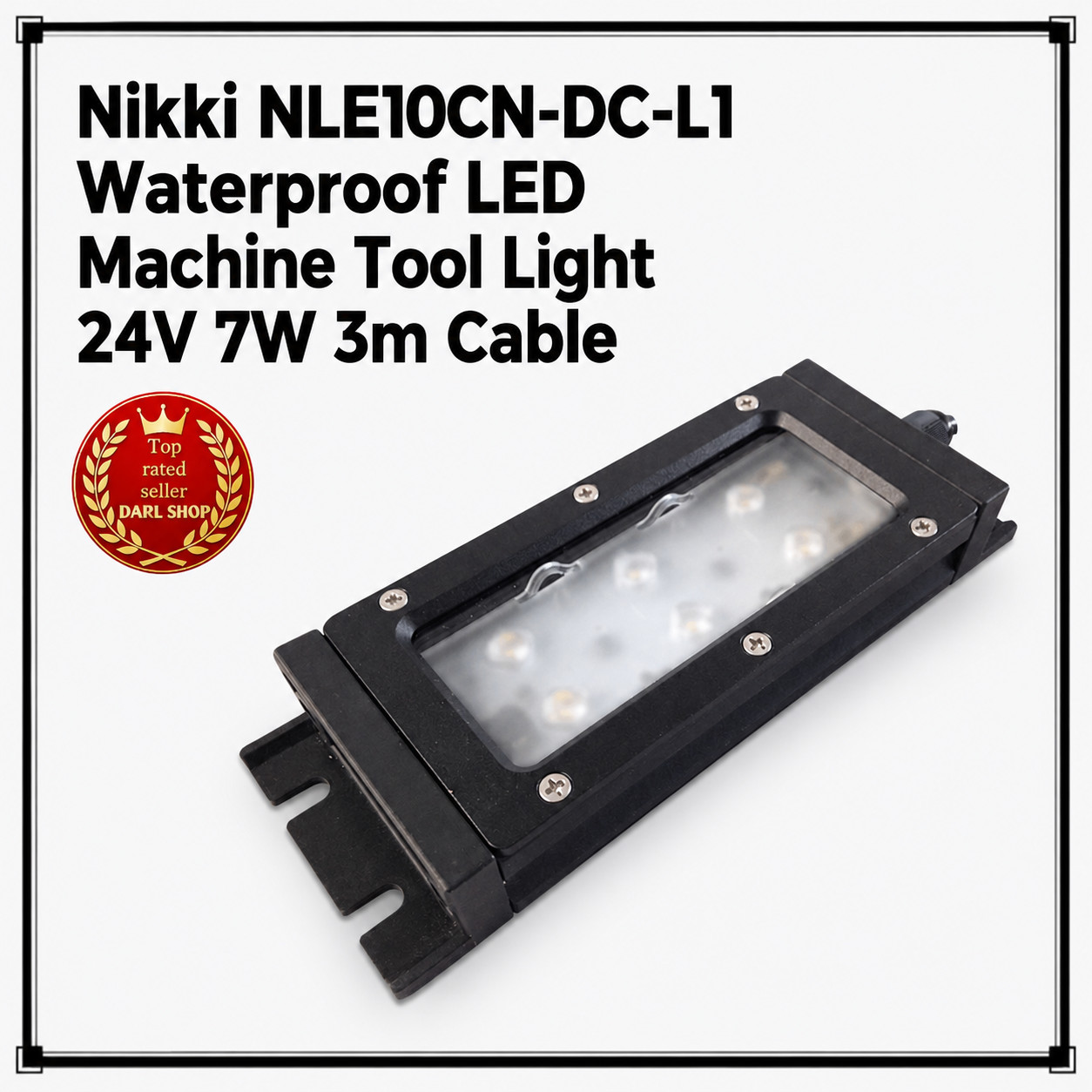 Nikki NLE10CN-DC-L1 Waterproof LED Machine Tool Light 24V 7W 3m Cable