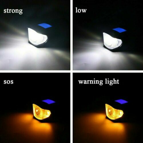 USB Rechargeable LED Cycle Bike Headlight + Rear Light Horn Speedometer Odometer