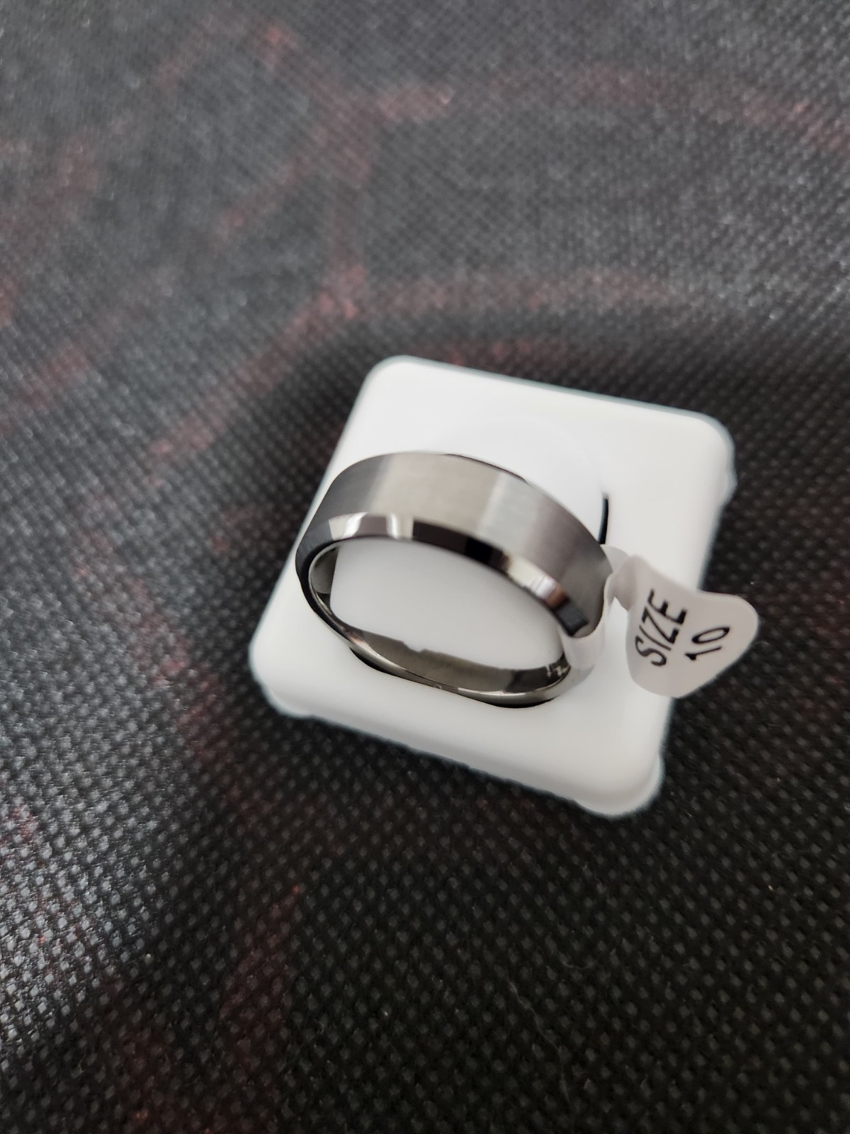 Brushed Stainless Steel Men’s Ring – Size 10