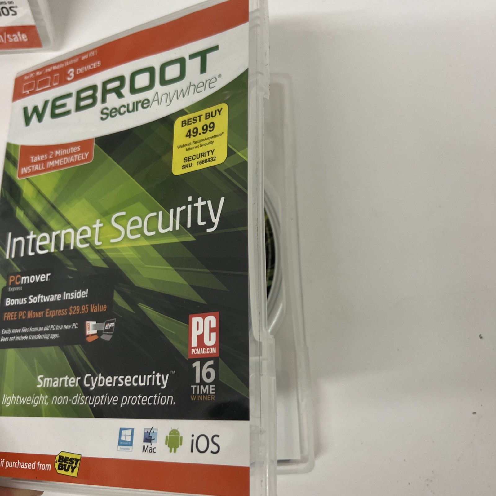 SEALED Webroot Secure Anywhere Internet Security 3 Devices Windows/Mac/Android