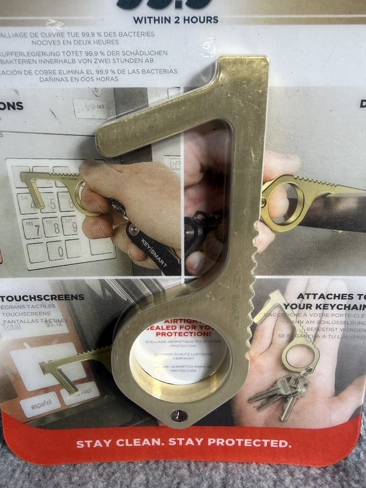CleanKey Copper Alloy tool For Avoiding Contaminated Surfaces