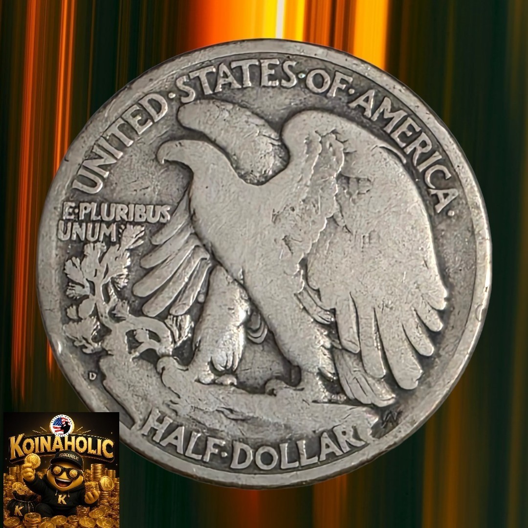 1918 D Walking Liberty Half Dollar, 50c VG Very Good Pulled From Storage 🔥