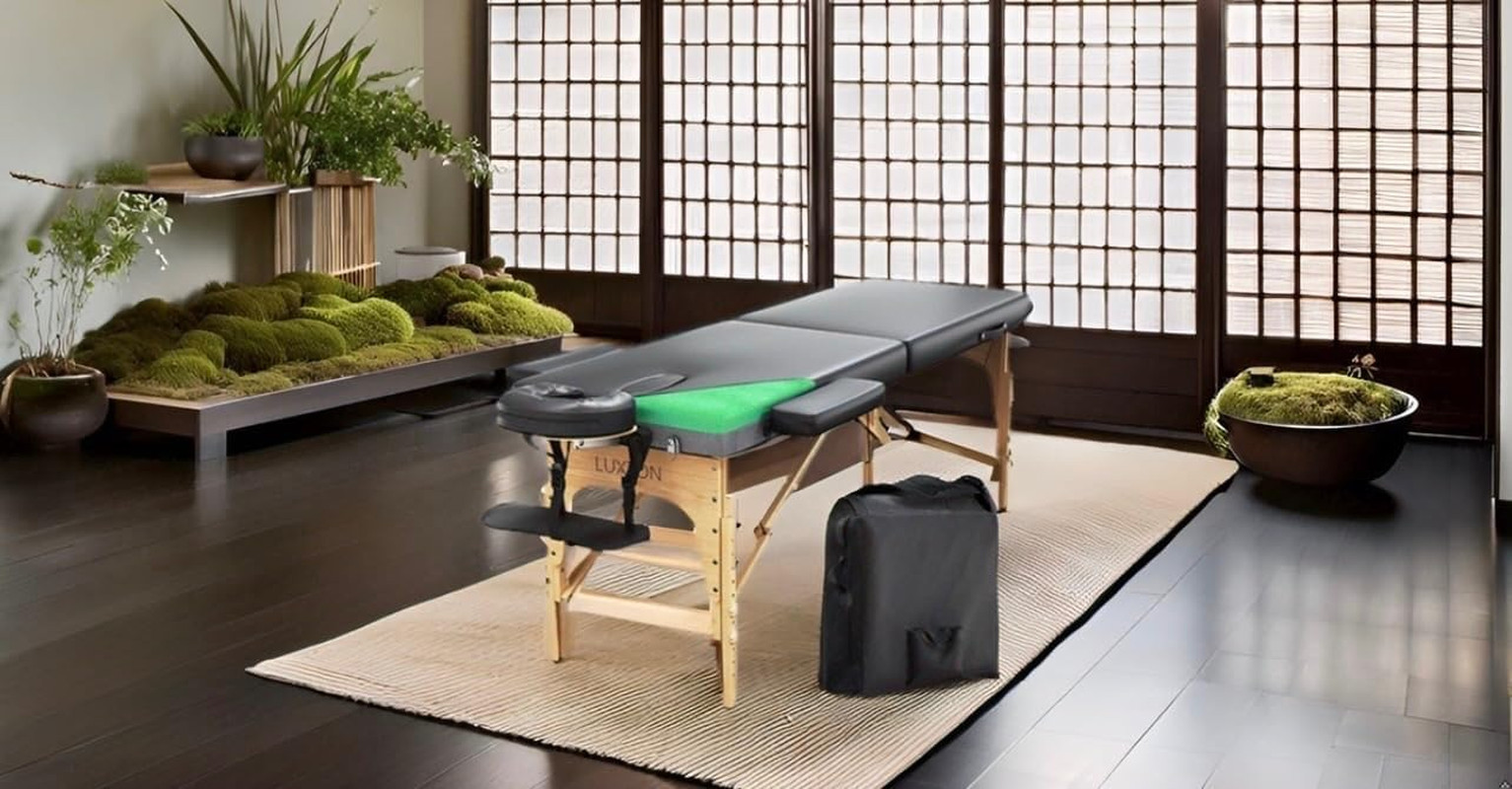 Premium Foam Massage Table Portable Foldable Massage Bed Height Adjustable, 72 I