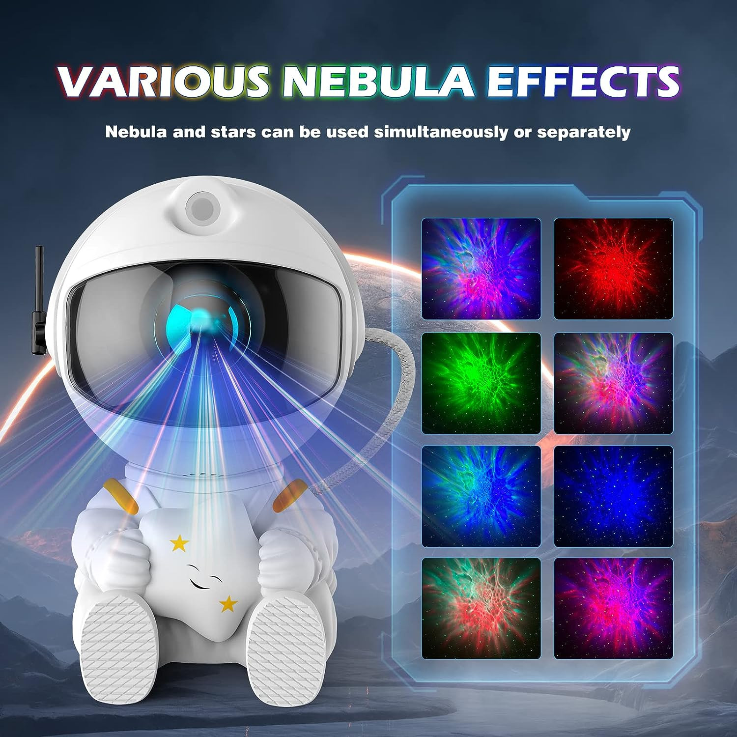 Astronaut Galaxy Projector, Star Projector Galaxy Light, Night Light for Kids, N