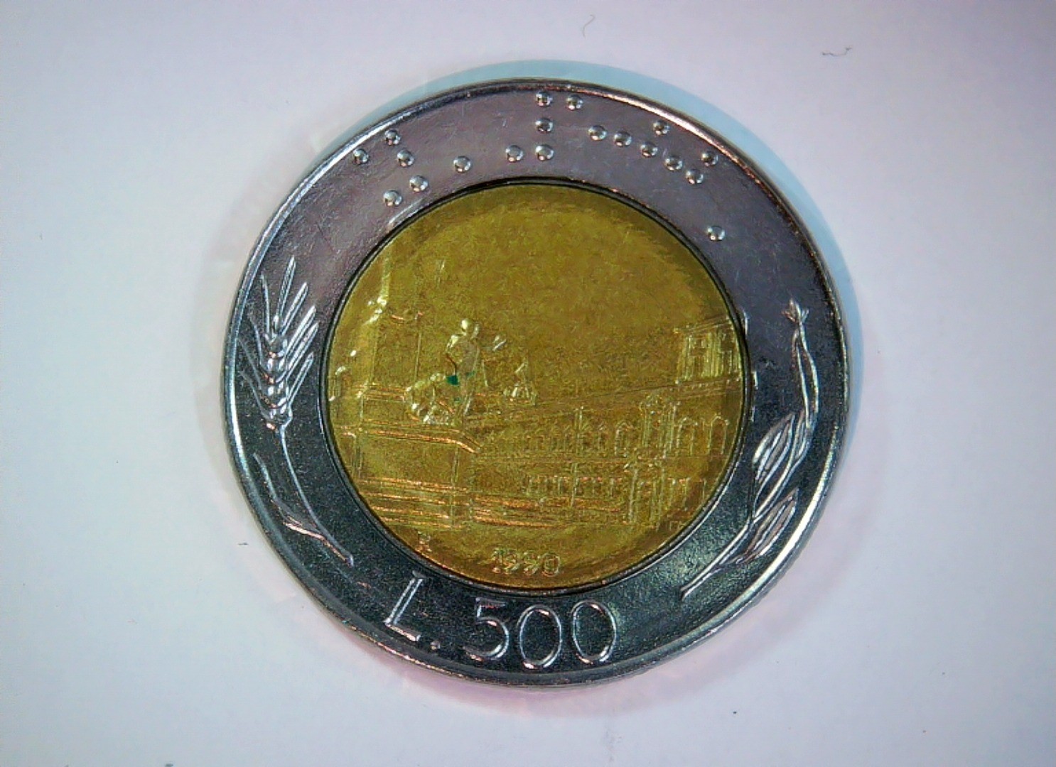 Italy 1990 500 Lire Bimetallic 500 Lire (Caravels/Ships type) Coin