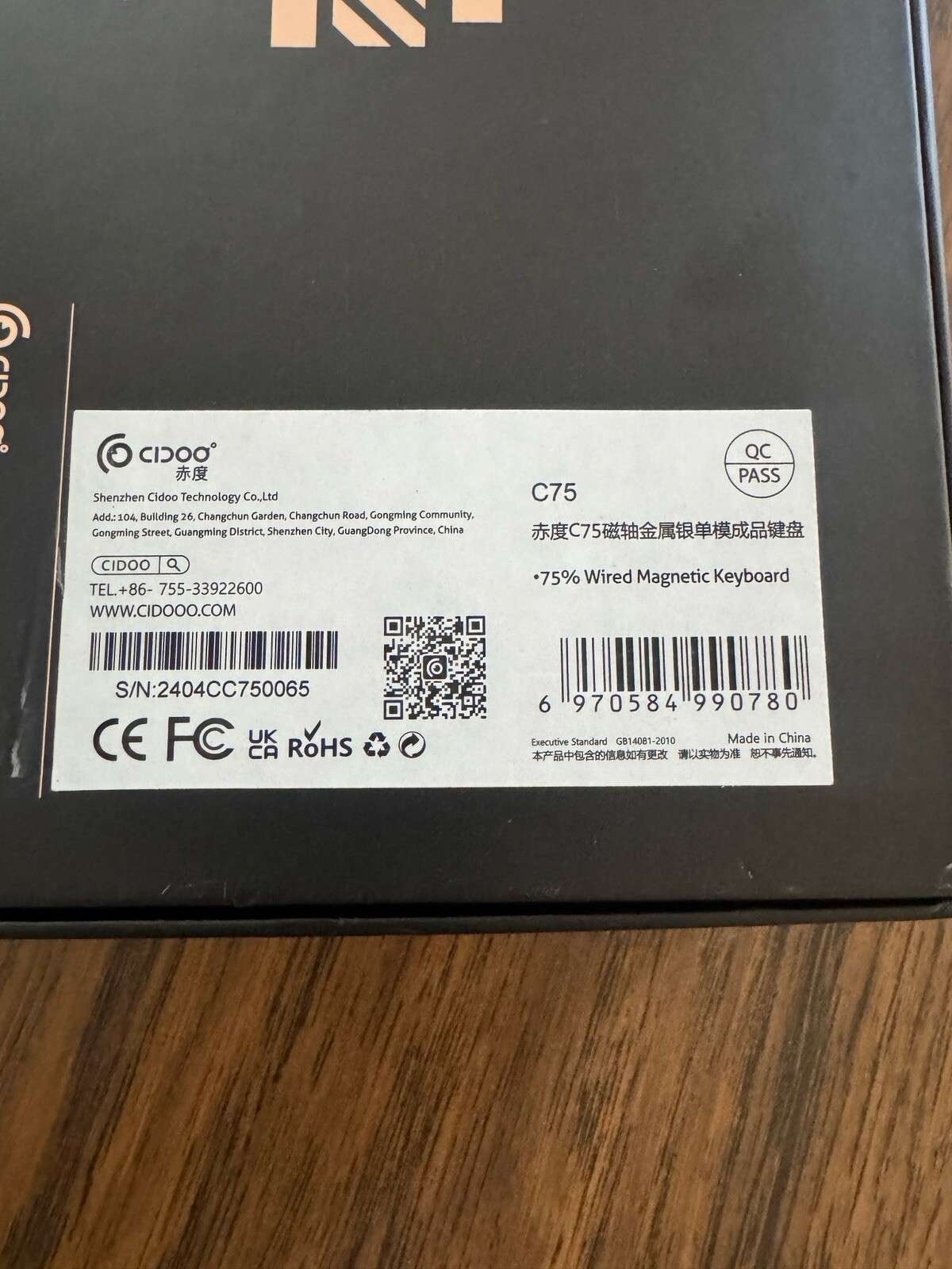 CIDOO C75 75% Layout Rapid Trigger Mechanical Keyboard Wired Magnetic