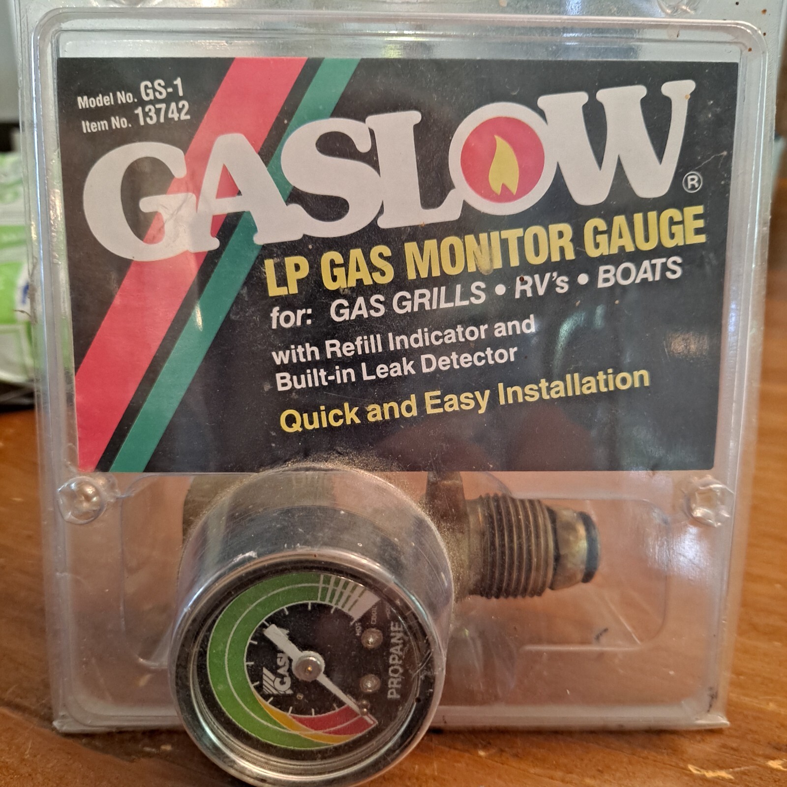 Gaslow GS-2 LP Gas Monitor Gauge for Propane With Safe Flow Shut Down System